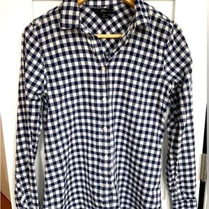 Jcrew fitted gingham button down shirt